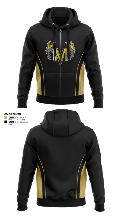 Millennium High School-Tracy Learning Center Soccer 58521885 Zip Hoodie - 1
