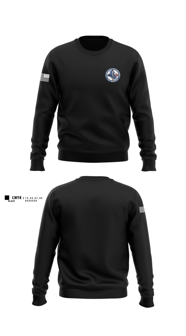 Crew Neck Sweatshirt, Bravo Battery, 4th Battalion, 3rd Air Defense Artillery Regiment, Army, Teamtime, Team time, sublimation, custom sports apparel, team uniforms, spirit wear, spiritwear, sports uniforms, custom shirts, team store, custom team store, fundraiser sports, apparel fundraiser