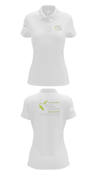 Womens Short Sleeve Performance Polo, Amazing Painting Solutions, , Teamtime, Team time, sublimation, custom sports apparel, team uniforms, spirit wear, spiritwear, sports uniforms, custom shirts, team store, custom team store, fundraiser sports, apparel fundraiser
