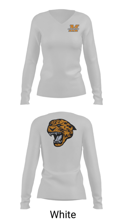 Malvern High School Volleyball 16056361 Women's Long Sleeve V-neck Shirt - 16
