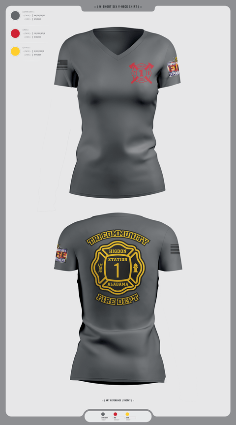 Womens Short Sleeve Vneck Shirt, Tri-Community fire, Fire Department, Teamtime, Team time, sublimation, custom sports apparel, team uniforms, spirit wear, spiritwear, sports uniforms, custom shirts, team store, custom team store, fundraiser sports, apparel fundraiser