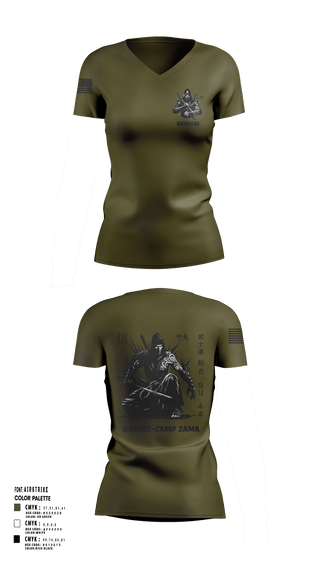 Women's Short Sleeve Vneck Shirt, USANEC- Camp Zama, 78th Signal Battalion, Army, Teamtime, Team time, sublimation, custom sports apparel, team uniforms, spirit wear, spiritwear, sports uniforms, custom shirts, team store, custom team store, fundraiser sports, apparel fundraiser