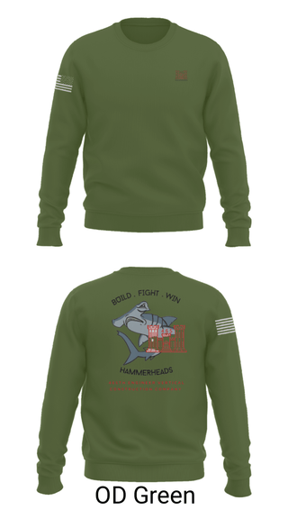 Crew Neck Sweatshirt, 465 EVCC, Army, Teamtime, Team time, sublimation, custom sports apparel, team uniforms, spirit wear, spiritwear, sports uniforms, custom shirts, team store, custom team store, fundraiser sports, apparel fundraiser
