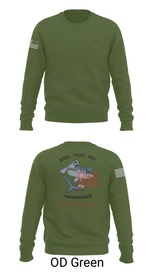 Crew Neck Sweatshirt, 465 EVCC, Army, Teamtime, Team time, sublimation, custom sports apparel, team uniforms, spirit wear, spiritwear, sports uniforms, custom shirts, team store, custom team store, fundraiser sports, apparel fundraiser