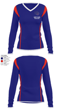 Sandy Plains Wild Cats 2674052 Women's Long Sleeve V-neck Shirt - 40