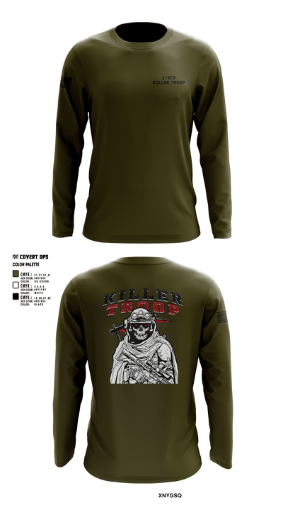 3/2CR Killer Troop 6220684 Long Sleeve Performance Shirt 7