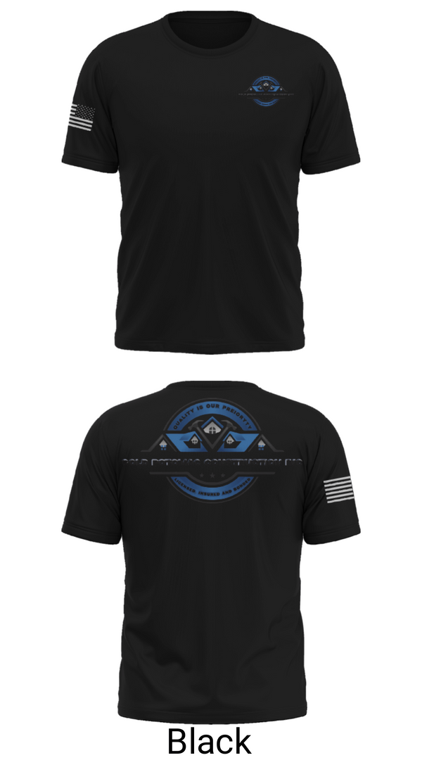 Old School Cotton Feel Shirt, Gold Potomac construction inc, Golf, Teamtime, Team time, sublimation, custom sports apparel, team uniforms, spirit wear, spiritwear, sports uniforms, custom shirts, team store, custom team store, fundraiser sports, apparel fundraiser