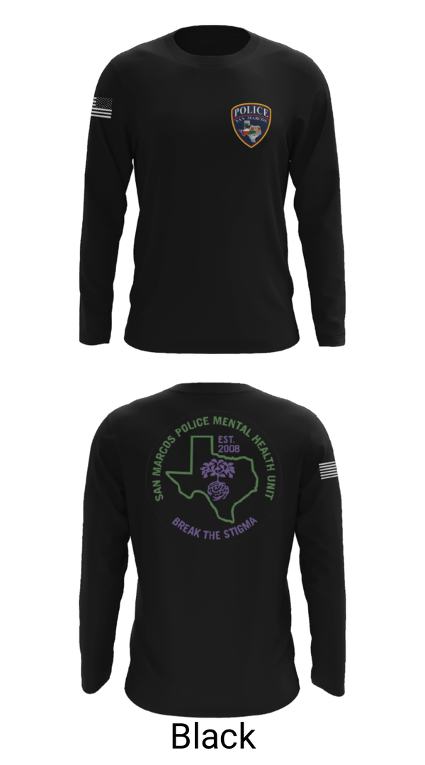 Long Sleeve Performance Shirt, SMPD Mental Health Unit, Police, Teamtime, Team time, sublimation, custom sports apparel, team uniforms, spirit wear, spiritwear, sports uniforms, custom shirts, team store, custom team store, fundraiser sports, apparel fundraiser