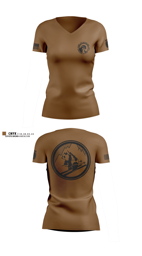 Womens Short Sleeve Vneck Shirt, Diesel, 3-71CAV, Army, Teamtime, Team time, sublimation, custom sports apparel, team uniforms, spirit wear, spiritwear, sports uniforms, custom shirts, team store, custom team store, fundraiser sports, apparel fundraiser