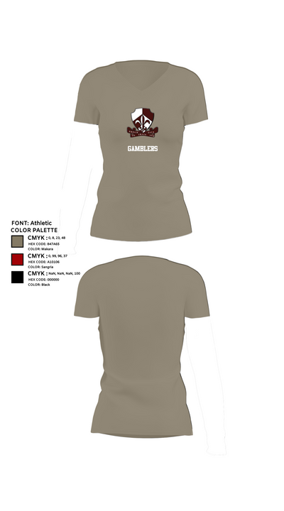 418 MLC 48598349 Women's Short Sleeve V-neck Shirt - 64