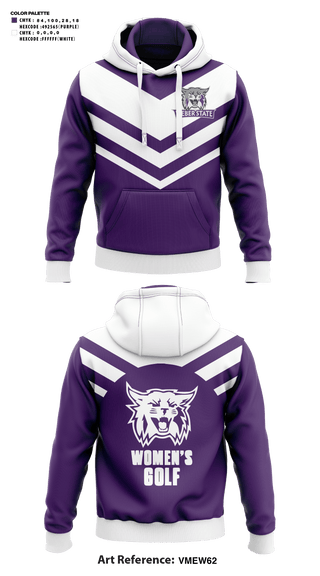 Hoodie, Weber State University Golf, Golf, Teamtime, Team time, sublimation, custom sports apparel, team uniforms, spirit wear, spiritwear, sports uniforms, custom shirts, team store, custom team store, fundraiser sports, apparel fundraiser