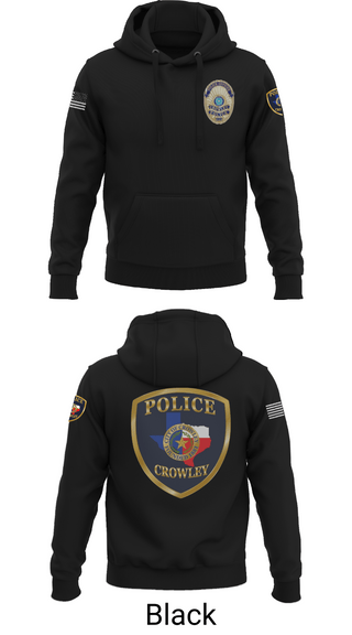Hoodie, Crowley Police Department, , Teamtime, Team time, sublimation, custom sports apparel, team uniforms, spirit wear, spiritwear, sports uniforms, custom shirts, team store, custom team store, fundraiser sports, apparel fundraiser