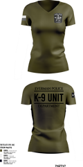 K9-Unit 77212274 Women's Short Sleeve V-neck Shirt - 3