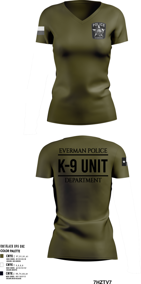 Womens Short Sleeve Vneck Shirt, K9-Unit, Police, Teamtime, Team time, sublimation, custom sports apparel, team uniforms, spirit wear, spiritwear, sports uniforms, custom shirts, team store, custom team store, fundraiser sports, apparel fundraiser