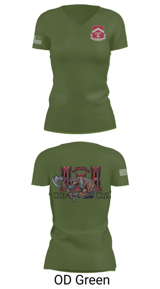 Womens Short Sleeve Vneck Shirt, 937th CEC-A, 40th BEB, Army, Teamtime, Team time, sublimation, custom sports apparel, team uniforms, spirit wear, spiritwear, sports uniforms, custom shirts, team store, custom team store, fundraiser sports, apparel fundraiser
