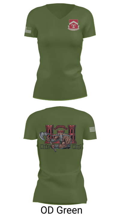 937th CEC-A, 40th BEB 9516475 Women's Short Sleeve V-neck Shirt - 48
