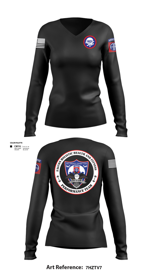 Womens Long Sleeve Vneck Shirt, 2BCT H2F, Army, Teamtime, Team time, sublimation, custom sports apparel, team uniforms, spirit wear, spiritwear, sports uniforms, custom shirts, team store, custom team store, fundraiser sports, apparel fundraiser