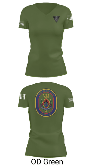 Women's Short Sleeve Vneck Shirt, USS Nebraska, Navy, Teamtime, Team time, sublimation, custom sports apparel, team uniforms, spirit wear, spiritwear, sports uniforms, custom shirts, team store, custom team store, fundraiser sports, apparel fundraiser