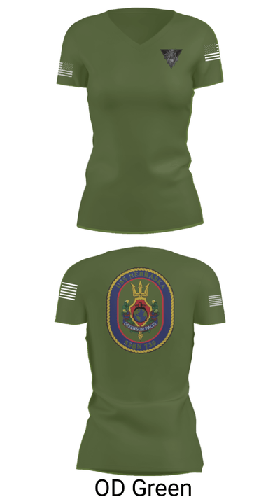 USS Nebraska 93337637 Women's Short Sleeve V-neck Shirt - 28