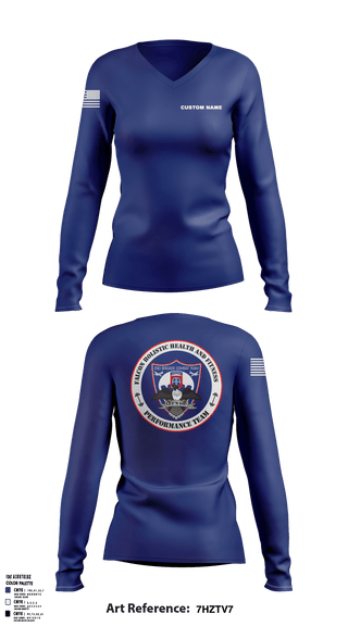 Womens Long Sleeve Vneck Shirt, 2BCT H2F, Army, Teamtime, Team time, sublimation, custom sports apparel, team uniforms, spirit wear, spiritwear, sports uniforms, custom shirts, team store, custom team store, fundraiser sports, apparel fundraiser