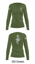 3rd Battalion 2nd Marines Scout Sniper Platoon 1879947 Women's Long Sleeve V-neck Shirt - 57