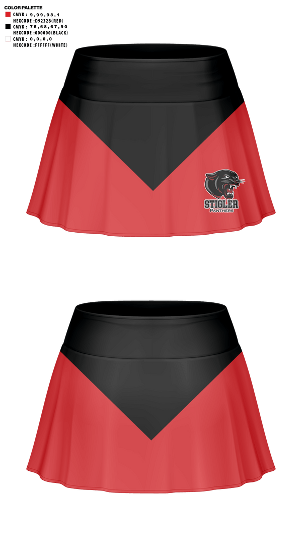 Skort, Stigler Middle School Cheer, Cheer, Teamtime, Team time, sublimation, custom sports apparel, team uniforms, spirit wear, spiritwear, sports uniforms, custom shirts, team store, custom team store, fundraiser sports, apparel fundraiser