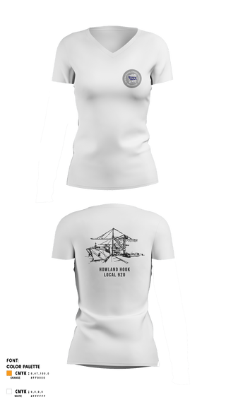 Womens Short Sleeve Vneck Shirt, Howland Hook Marine Terminal, , Teamtime, Team time, sublimation, custom sports apparel, team uniforms, spirit wear, spiritwear, sports uniforms, custom shirts, team store, custom team store, fundraiser sports, apparel fundraiser
