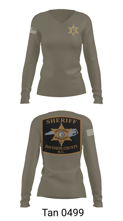 DCSO 2nd Squad 88139355 Women's Long Sleeve V-neck Shirt - 73