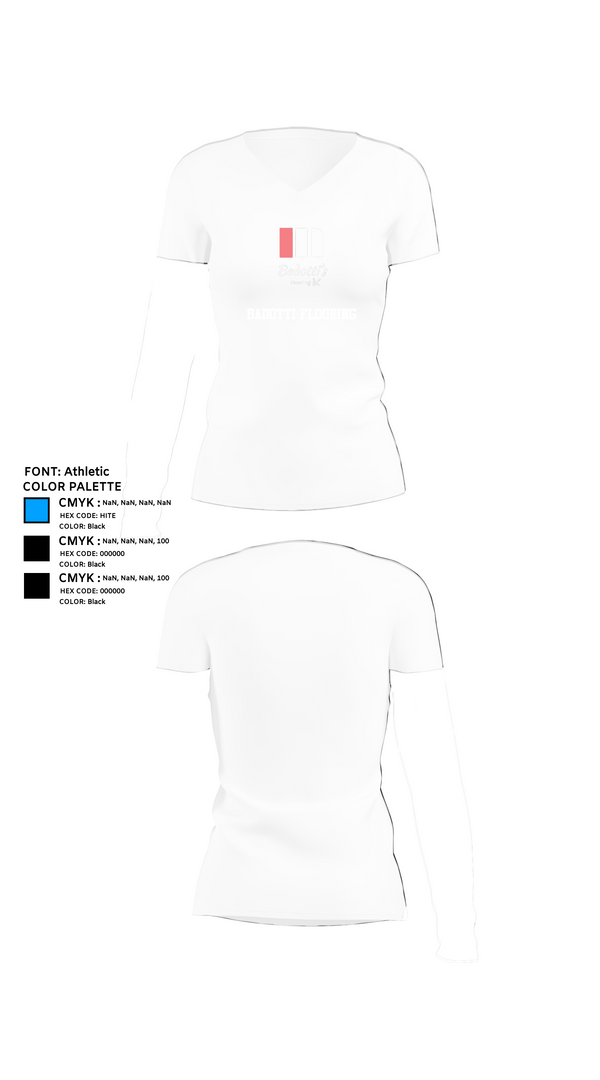 Womens Short Sleeve Vneck Shirt, Badotti Flooring, , Teamtime, Team time, sublimation, custom sports apparel, team uniforms, spirit wear, spiritwear, sports uniforms, custom shirts, team store, custom team store, fundraiser sports, apparel fundraiser