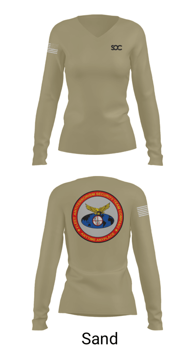 F.A.S.T. 47568902 Women's Long Sleeve V-neck Shirt - 97