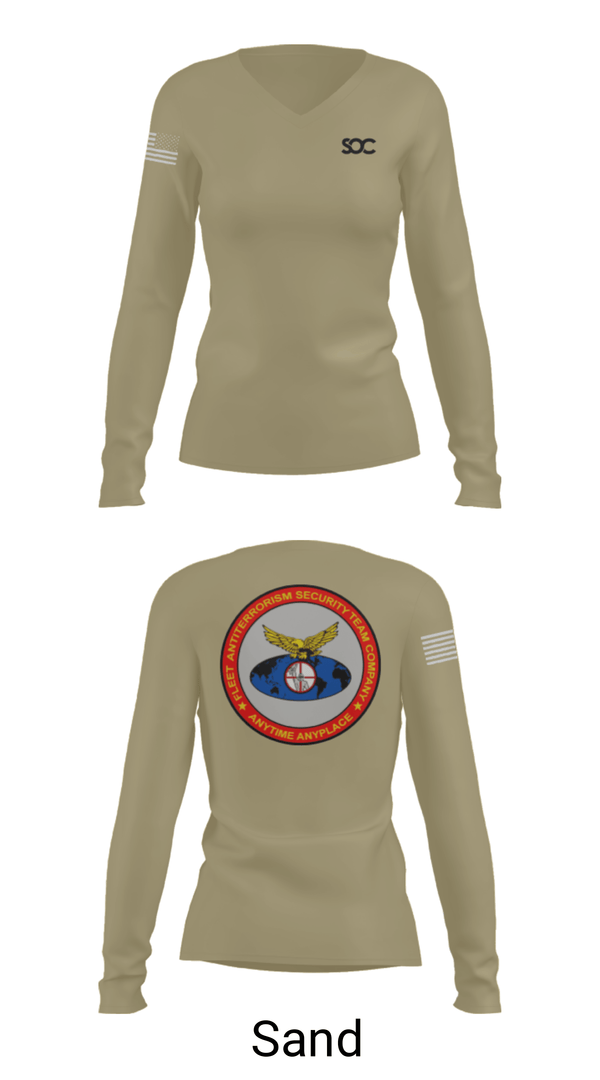 Womens Long Sleeve Vneck Shirt, F.A.S.T., Marines, Teamtime, Team time, sublimation, custom sports apparel, team uniforms, spirit wear, spiritwear, sports uniforms, custom shirts, team store, custom team store, fundraiser sports, apparel fundraiser