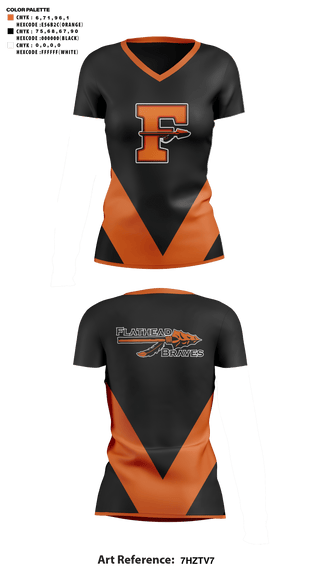 Womens Short Sleeve Vneck Shirt, Flathead High School Cheer, Cheer, Teamtime, Team time, sublimation, custom sports apparel, team uniforms, spirit wear, spiritwear, sports uniforms, custom shirts, team store, custom team store, fundraiser sports, apparel fundraiser