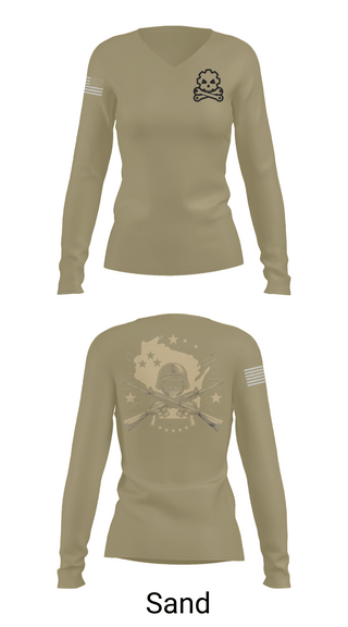 Womens Long Sleeve Vneck Shirt, 377th SMC, Army, Teamtime, Team time, sublimation, custom sports apparel, team uniforms, spirit wear, spiritwear, sports uniforms, custom shirts, team store, custom team store, fundraiser sports, apparel fundraiser