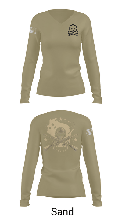 377th SMC 21529568 Women's Long Sleeve V-neck Shirt - 97