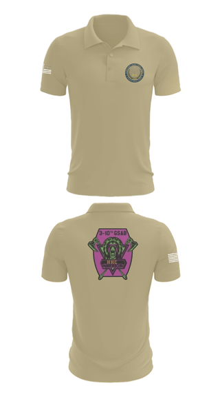 Short Sleeve Performance Polo, 3-10 GSAB, Army, Teamtime, Team time, sublimation, custom sports apparel, team uniforms, spirit wear, spiritwear, sports uniforms, custom shirts, team store, custom team store, fundraiser sports, apparel fundraiser