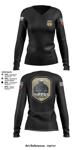 Womens Long Sleeve Vneck Shirt, 880th Quartermaster Company, Army, Teamtime, Team time, sublimation, custom sports apparel, team uniforms, spirit wear, spiritwear, sports uniforms, custom shirts, team store, custom team store, fundraiser sports, apparel fundraiser