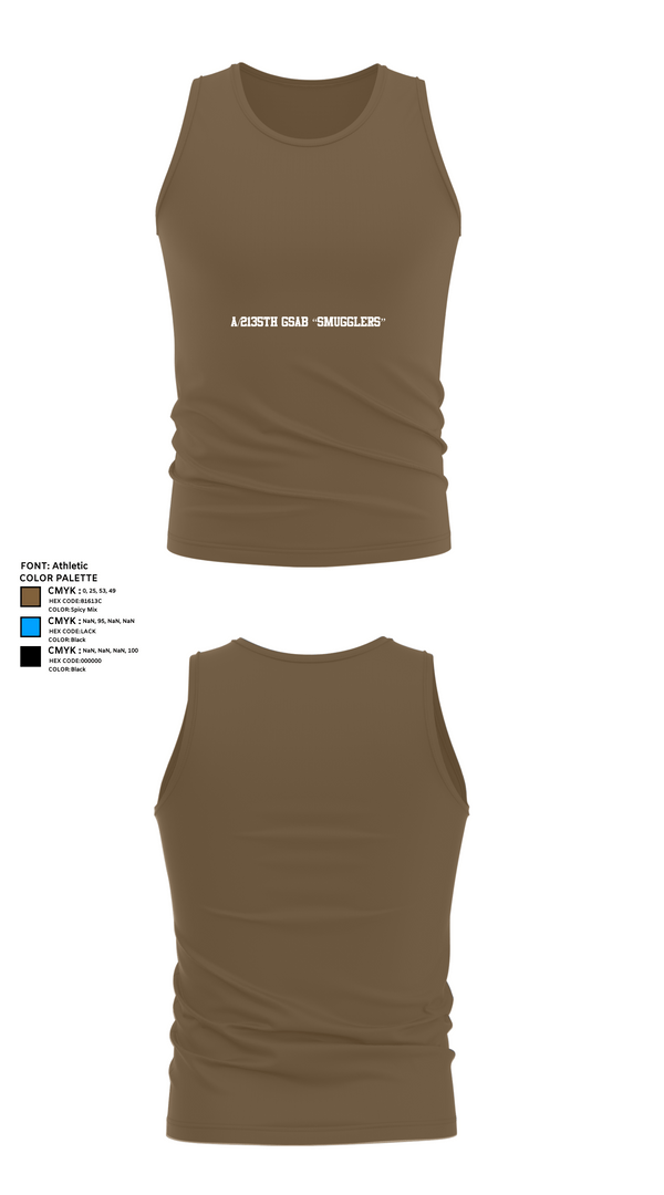 Tank Top, A/2135th GSAB “SMUGGLERS”, Army, Teamtime, Team time, sublimation, custom sports apparel, team uniforms, spirit wear, spiritwear, sports uniforms, custom shirts, team store, custom team store, fundraiser sports, apparel fundraiser