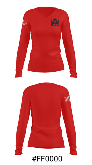 Women's Long Sleeve Vneck Shirt, Palmetto High School Track, Track & Field, Teamtime, Team time, sublimation, custom sports apparel, team uniforms, spirit wear, spiritwear, sports uniforms, custom shirts, team store, custom team store, fundraiser sports, apparel fundraiser