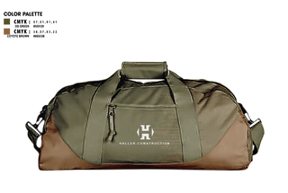 Duffle Bag, Haller Construction LLC, , Teamtime, Team time, sublimation, custom sports apparel, team uniforms, spirit wear, spiritwear, sports uniforms, custom shirts, team store, custom team store, fundraiser sports, apparel fundraiser