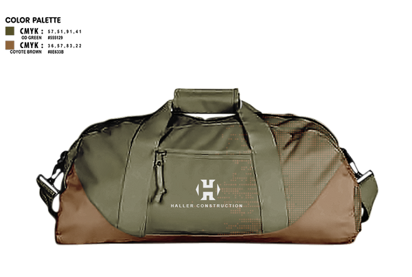 Duffle Bag, Haller Construction LLC, , Teamtime, Team time, sublimation, custom sports apparel, team uniforms, spirit wear, spiritwear, sports uniforms, custom shirts, team store, custom team store, fundraiser sports, apparel fundraiser