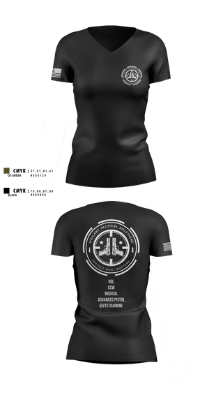 Womens Short Sleeve Vneck Shirt, Vigilante Tactical Solutions, , Teamtime, Team time, sublimation, custom sports apparel, team uniforms, spirit wear, spiritwear, sports uniforms, custom shirts, team store, custom team store, fundraiser sports, apparel fundraiser