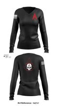 A Co. 1-3 AB 9856173 Women's Long Sleeve V-neck Shirt - 101
