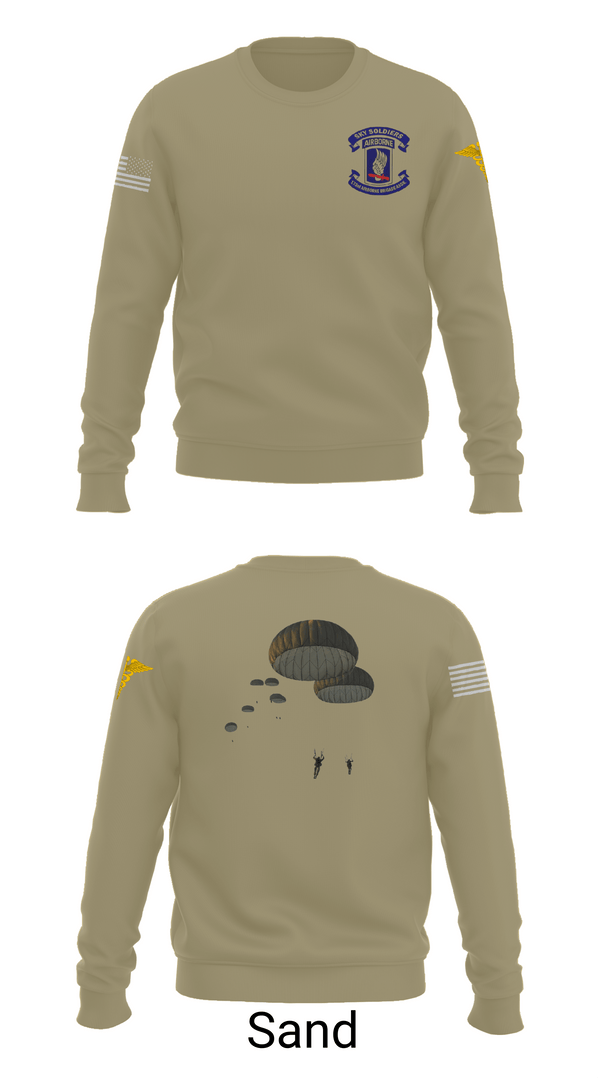 Crew Neck Sweatshirt, 173rd Airborne Division, Army, Teamtime, Team time, sublimation, custom sports apparel, team uniforms, spirit wear, spiritwear, sports uniforms, custom shirts, team store, custom team store, fundraiser sports, apparel fundraiser