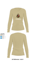 University of Arkansas Army ROTC - Razorback Battalion 15416563 Women's Long Sleeve V-neck Shirt - 82