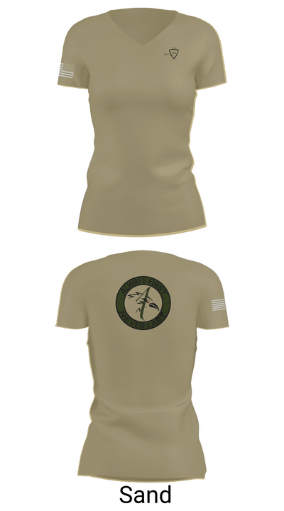 1055th Trans 1st Plt 68355484 Women's Short Sleeve V-neck Shirt - 84