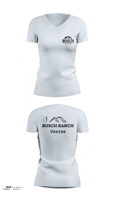 Busch Ranch 16880280 Women's Short Sleeve V-neck Shirt - 1