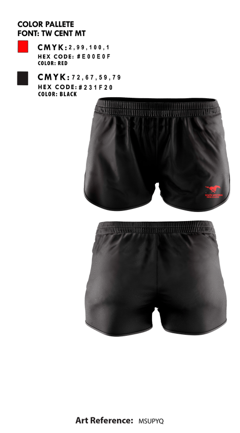 Womens Shorts, South Western Senior High School Cross Country, Cross Country, Teamtime, Team time, sublimation, custom sports apparel, team uniforms, spirit wear, spiritwear, sports uniforms, custom shirts, team store, custom team store, fundraiser sports, apparel fundraiser