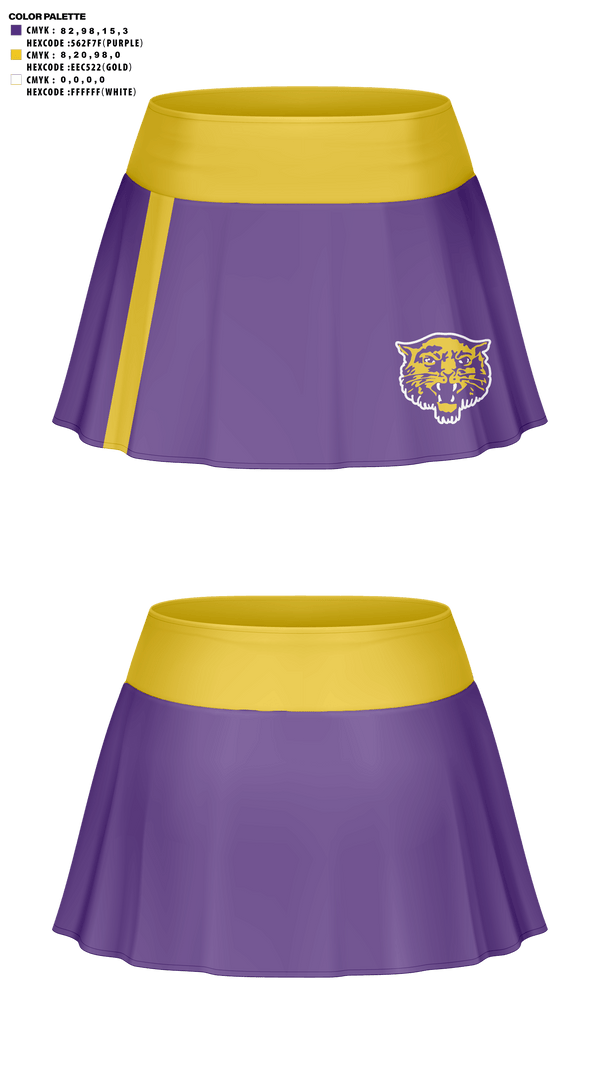 Skort, Booneville High School Cheer, Cheer, Teamtime, Team time, sublimation, custom sports apparel, team uniforms, spirit wear, spiritwear, sports uniforms, custom shirts, team store, custom team store, fundraiser sports, apparel fundraiser