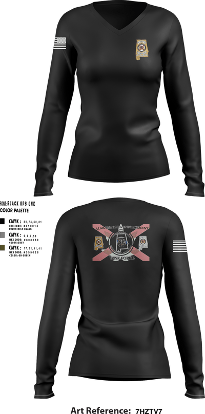 Narco Nook 16908383 Women's Long Sleeve V-neck Shirt - 15