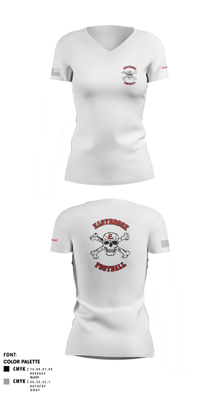 Womens Short Sleeve Vneck Shirt, Eastbrook Football, Army, Teamtime, Team time, sublimation, custom sports apparel, team uniforms, spirit wear, spiritwear, sports uniforms, custom shirts, team store, custom team store, fundraiser sports, apparel fundraiser